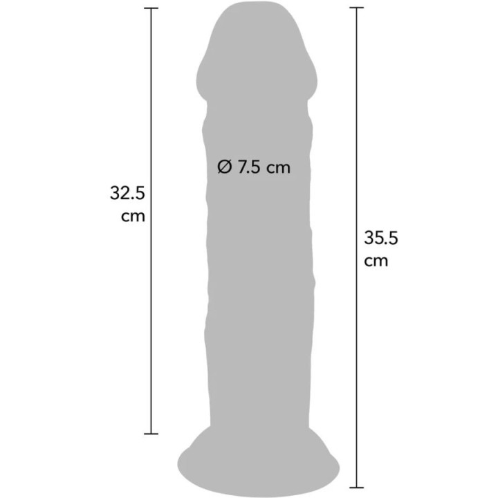 Deluxe Thick Double-Density Tpe Dong 35,5 cm von Get Real | Fesselliebe.de