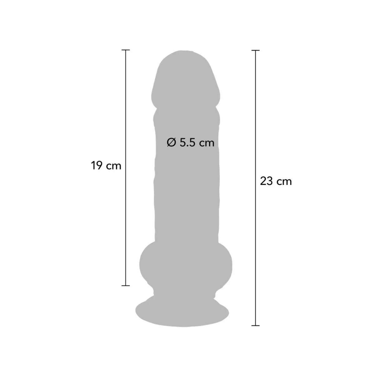 Deluxe Realistic Penis With Testicles Extra Thick 23 cm von Get Real | Fesselliebe.de