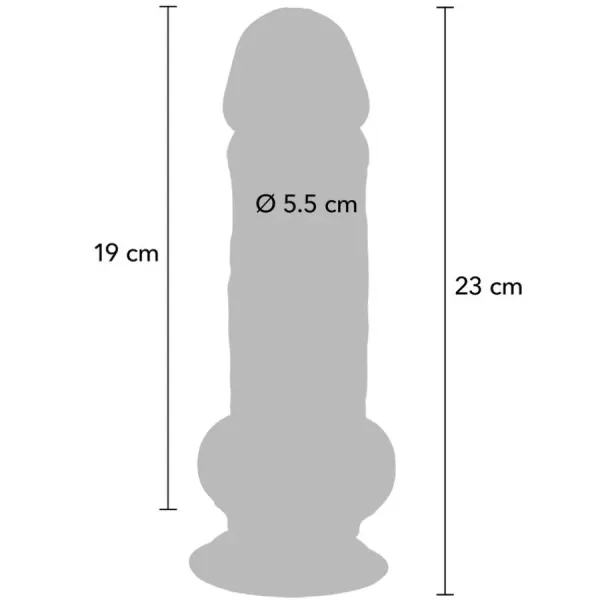 Deluxe Realistic Penis With Testicles Extra Thick 23 cm von Get Real | Fesselliebe.de