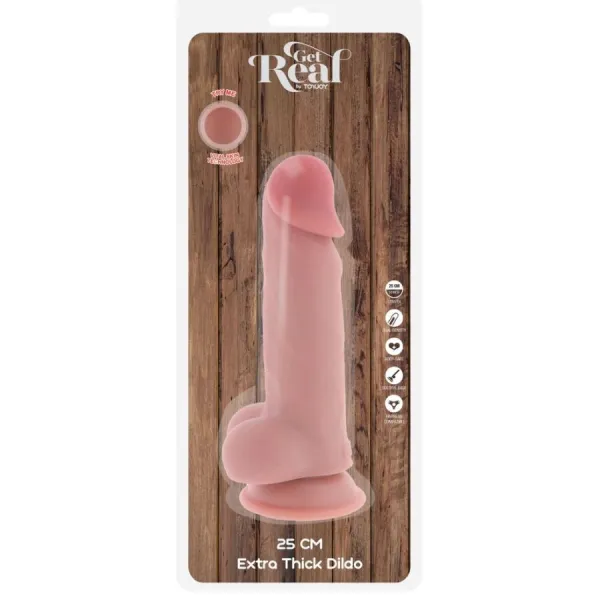 Deluxe Realistic Penis With Testicles Extra Thick 25 cm von Get Real | Fesselliebe.de
