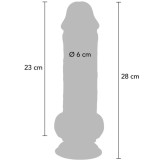 Deluxe Realistic Penis With Testicles Extra Thick 28 cm von Get Real | Fesselliebe.de