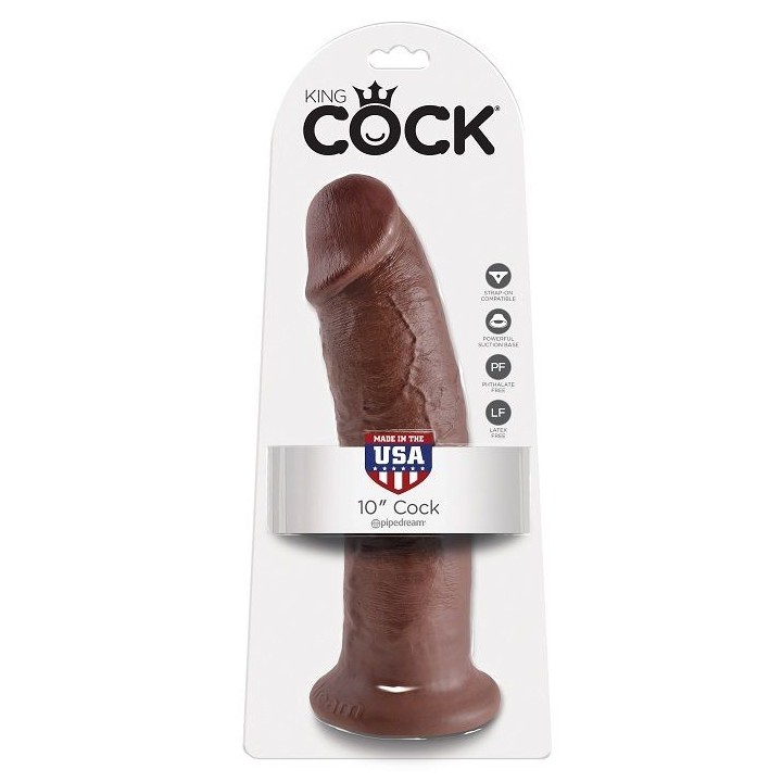 10 Dildo Braun 25,4 cm von King Cock | Fesselliebe.de