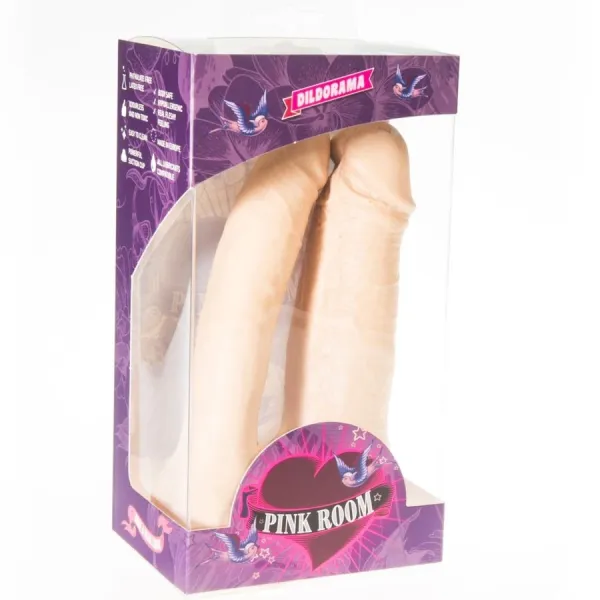 Arthus Realistischer Doppeldildo Fleisch 17cm/15,5cm von Pink Room | Fesselliebe.de