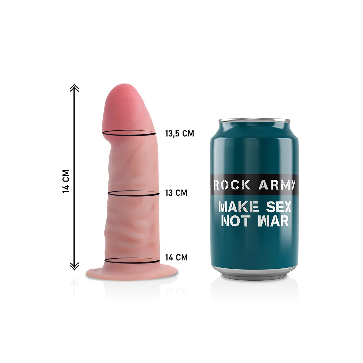 Gurt + Dual Density Tiger Realistischer Dildo 14 cm -O- 4,46 cm von Rock Army | Fesselliebe.de