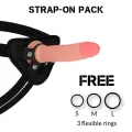 Harness + Flüssiger Silikondildo Premium Avenger 19 cm -O- 3,98 cm von Rock Army