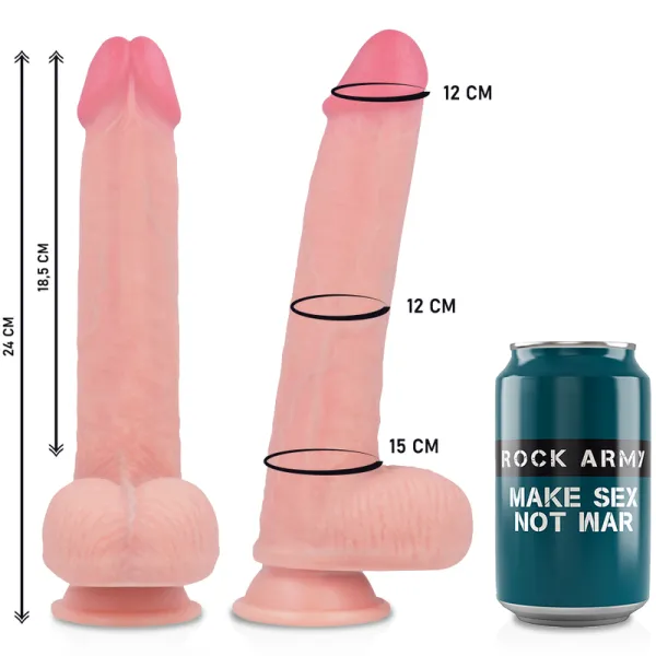 Arn S + Flüssiger Silikon Dildo Premium Kingcobra 24 cm -O- 4,77 cm von Rock Army | Fesselliebe.de