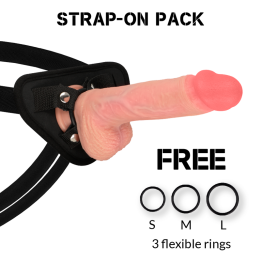 Harness + Flüssigsilikon Premium Spitfire Realistic 21 cm -O- 4,62 cm von Rock Army | Fesselliebe.de