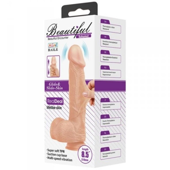 Bahamut Vibration 21,8 cm natürlich von Baile Dildos | Fesselliebe.de
