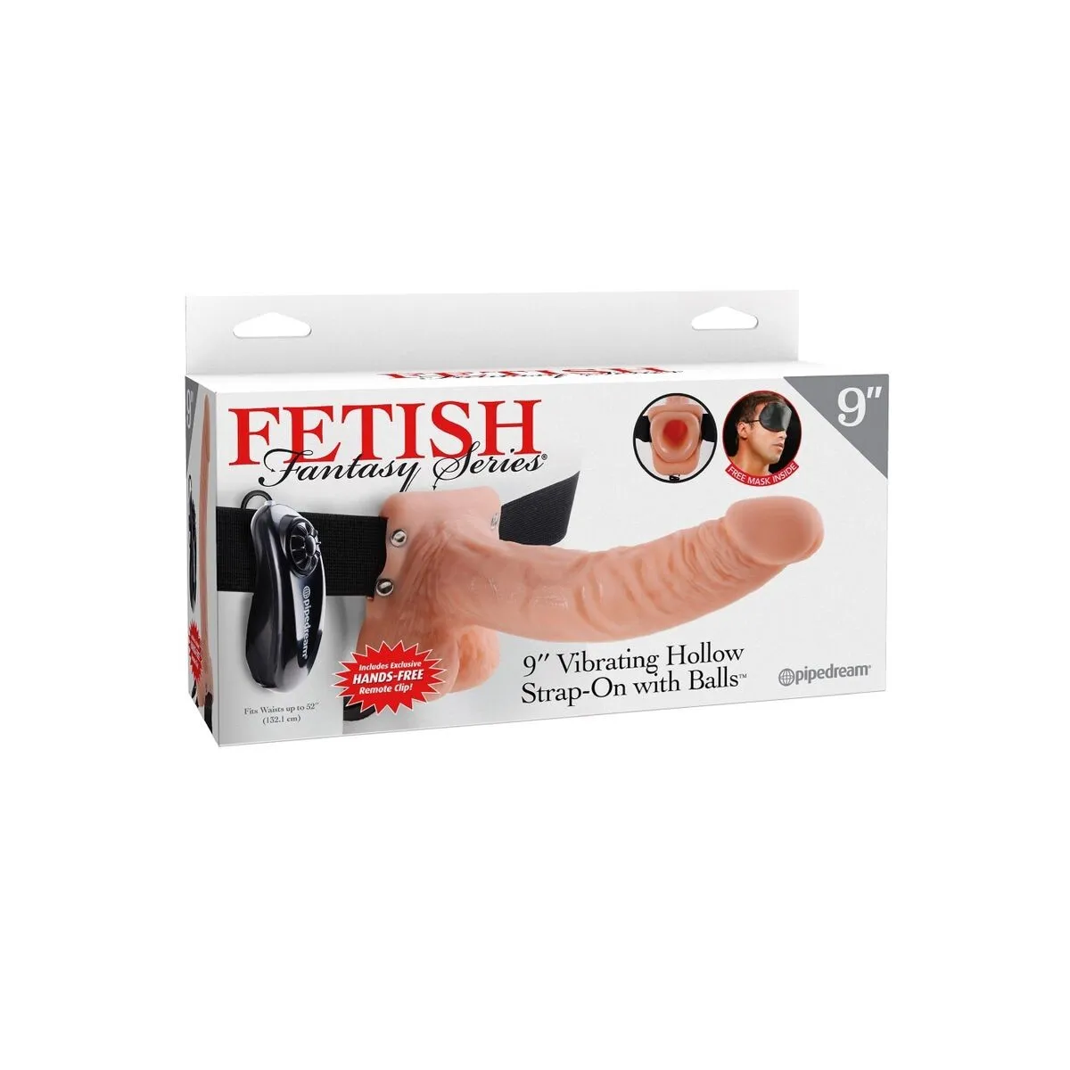 Verstellbarer Gurt mit Fernbedienung, Penis und Hoden, wiederaufladbar 23 cm von Fetish Fantasy Series | Fesselliebe.de