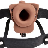Verstellbarer Gurt mit realistischem Penis und Hoden und Vibrator, wiederaufladbar 15 cm von Fetish Fantasy Series | Fesselliebe.de
