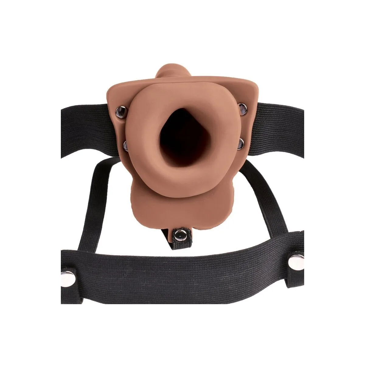 Verstellbarer Gurt mit realistischem Penis und Hoden und Vibrator, wiederaufladbar 15 cm von Fetish Fantasy Series | Fesselliebe.de