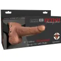 Verstellbarer Gurt mit realistischem Penis und Hoden und Vibrator, wiederaufladbar 15 cm von Fetish Fantasy Series