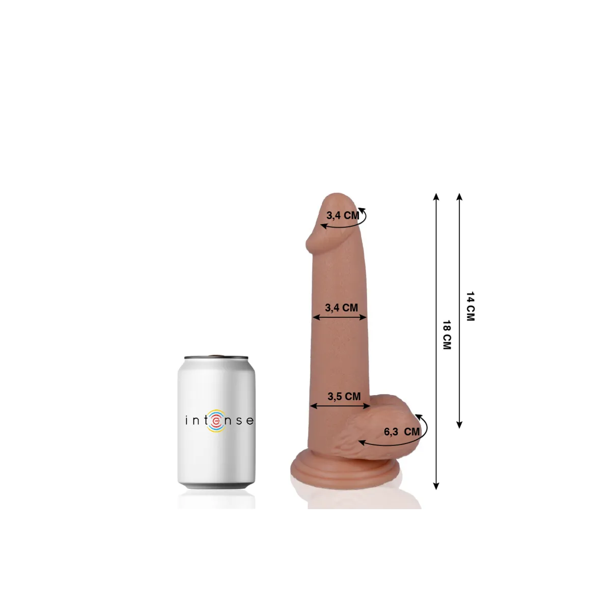 Mr 10 Realistic Penis 18 cm -O- 3,4 cm von Mr, Intense | Fesselliebe.de