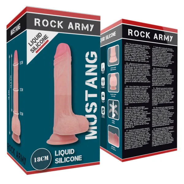 Liquid Silikone Premium Mustang Realistic 18 cm -O- 4,14 cm von Rock Army | Fesselliebe.de