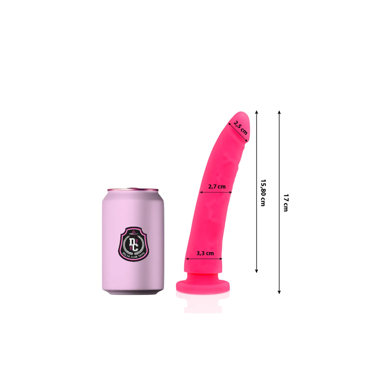 Toys Rosa Dildo Medizinisches Silikon 17 cm -O- 3 cm von Deltaclub | Fesselliebe.de