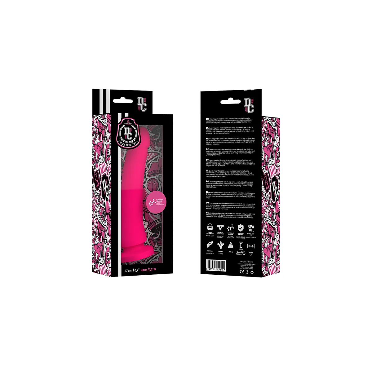 Toys Rosa Dildo Medizinisches Silikon 17 cm -O- 3 cm von Deltaclub | Fesselliebe.de