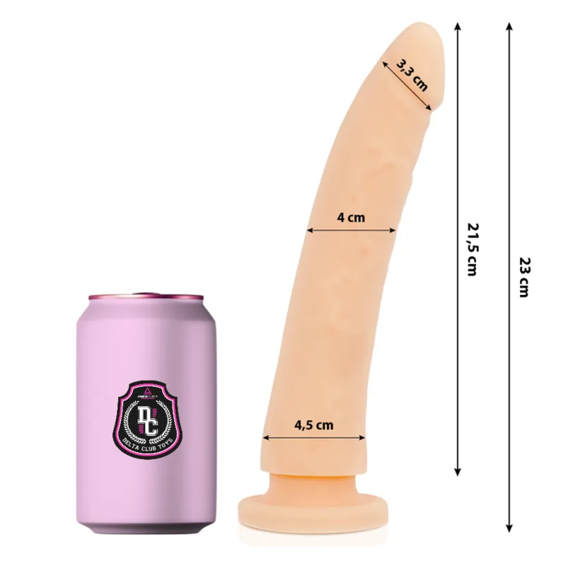 Toys natürlicher Dildo aus Medizinischem Silikon 23 cm -O- 4,5 cm von Deltaclub | Fesselliebe.de