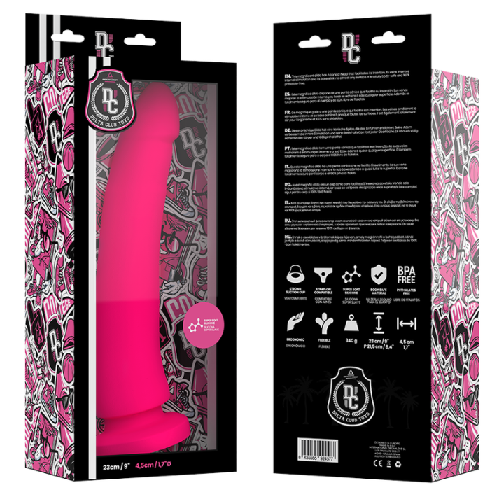 Toys Rosa Dildo Medizinisches Silikon 23 cm -O- 4,5 cm von Deltaclub | Fesselliebe.de
