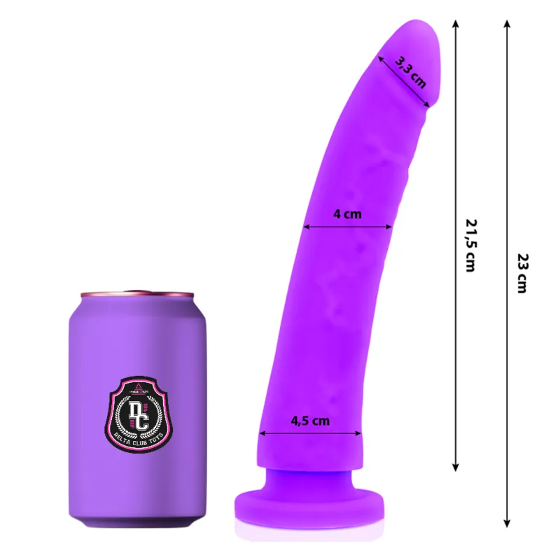 Toys Lila Dildo Medizinisches Silikon 23 cm -O- 4,5 cm von Deltaclub | Fesselliebe.de