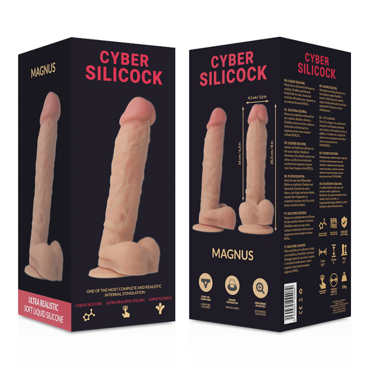 Ultra-Realistischer, Weicher Flüssiger Silikon-Dong 20,5 cm -O- 4,1 cm von Cyber Silicock | Fesselliebe.de