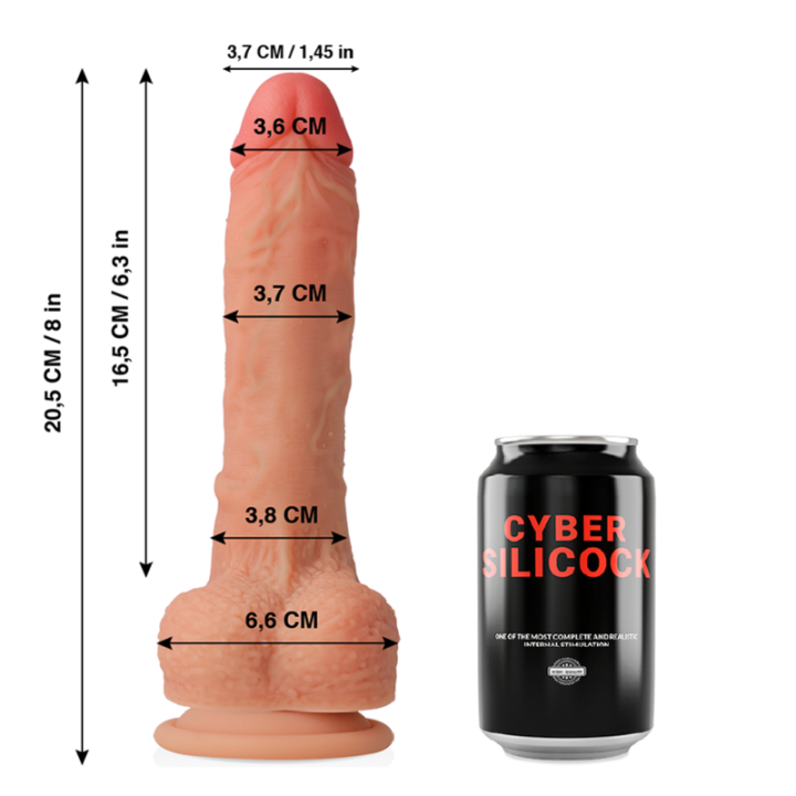 Connor Ultra Realistisches, Weiches Flüssige Silikon 20,5 cm -O- 3,7 cm von Cyber Silicock | Fesselliebe.de