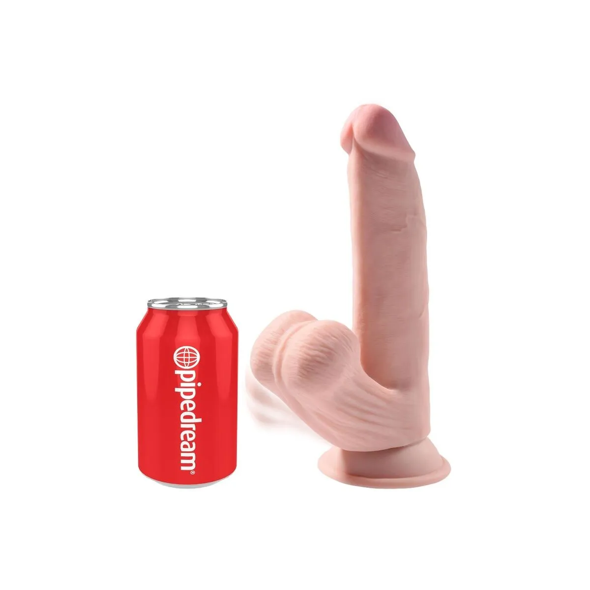 Plus 3D Dildo Swinging Balls 24,5 cm Helle Haut von King Cock Plus | Fesselliebe.de