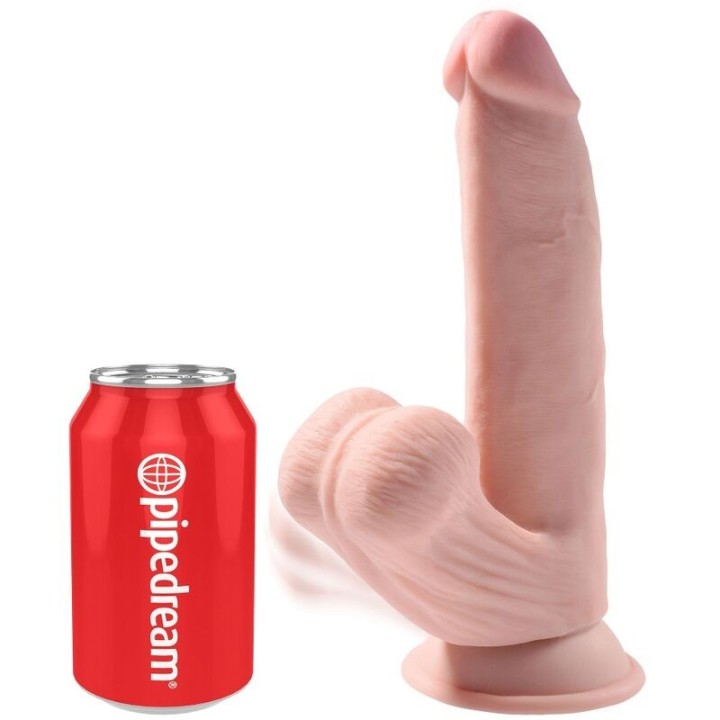 Plus 3D Dildo Swinging Balls 24,5 cm Helle Haut von King Cock Plus | Fesselliebe.de