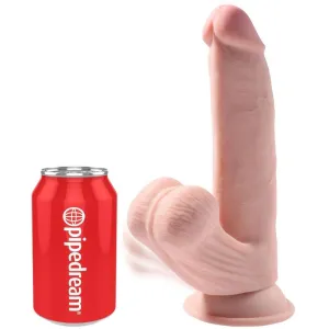 Plus 3D Dildo Swinging Balls 24,5 cm Helle Haut von King Cock Plus