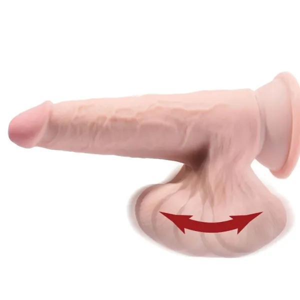 Plus 3D Dildo Swinging Balls 24,5 cm Helle Haut von King Cock Plus | Fesselliebe.de