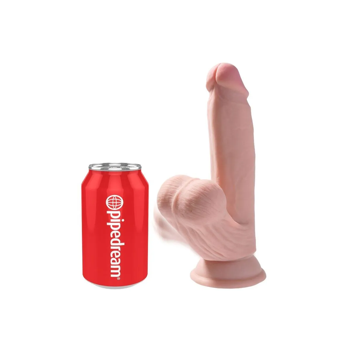 Plus 3D Dildo Swinging Balls 15,2 cm Helle Haut von King Cock Plus | Fesselliebe.de