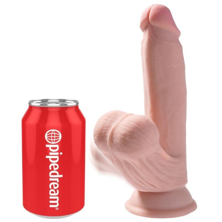 Plus 3D Dildo Swinging Balls 15,2 cm Helle Haut von King Cock Plus | Fesselliebe.de
