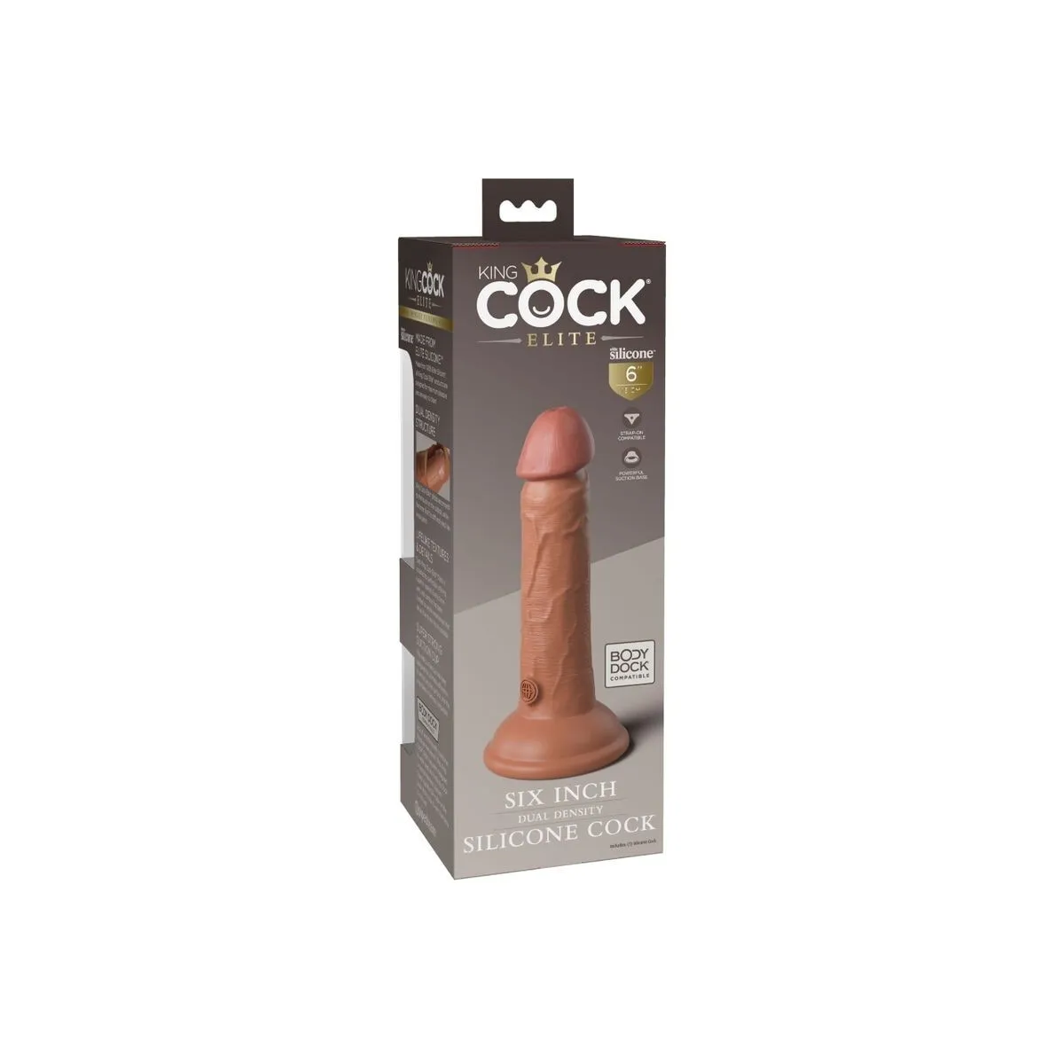 Elite Realistischer Silikondildo 15,2 cm Karamell von King Cock | Fesselliebe.de