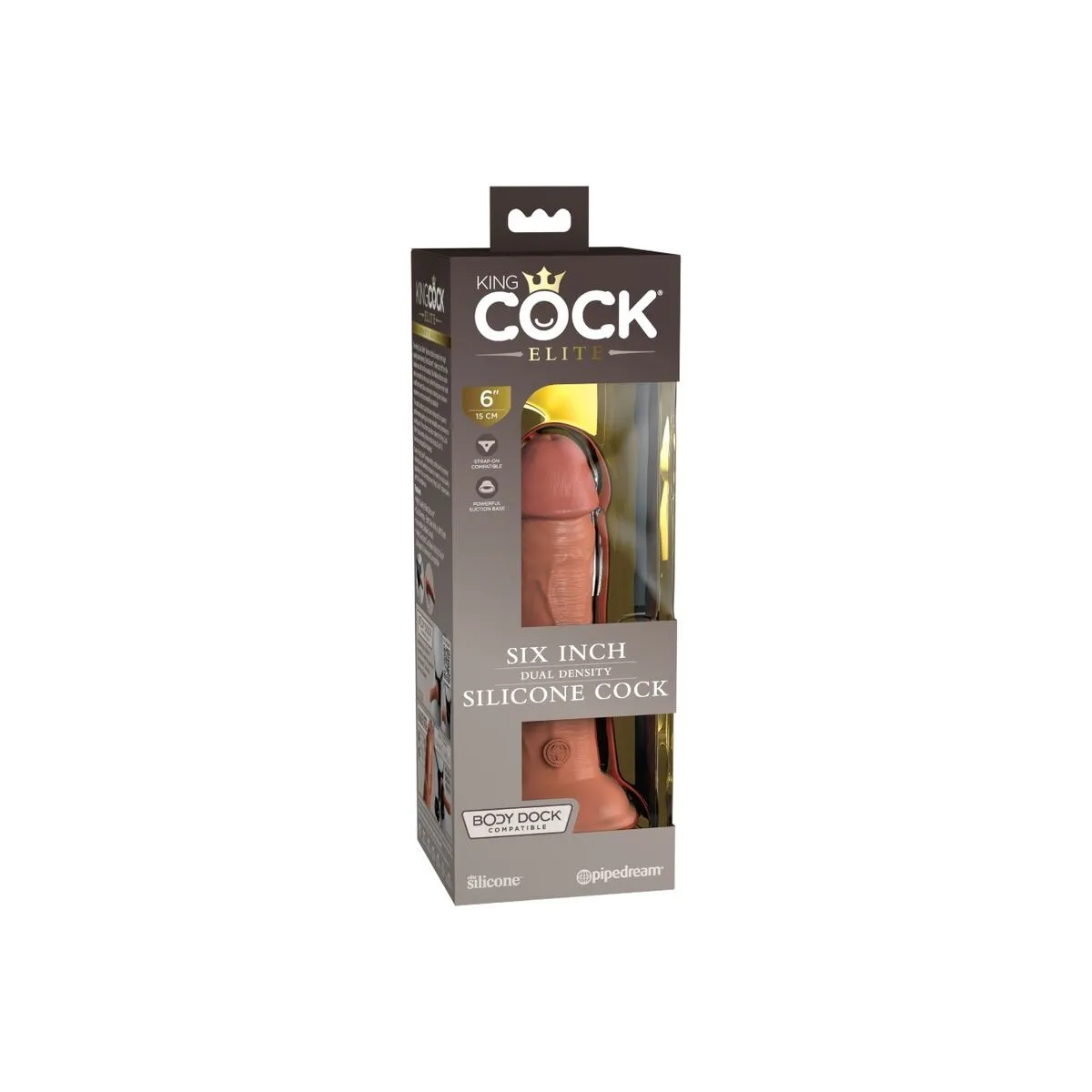 Elite Realistischer Silikondildo 15,2 cm Karamell von King Cock | Fesselliebe.de