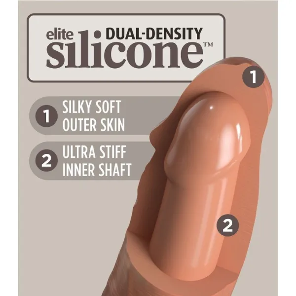 Elite Realistischer Silikondildo 17,8 cm Karamell von King Cock | Fesselliebe.de