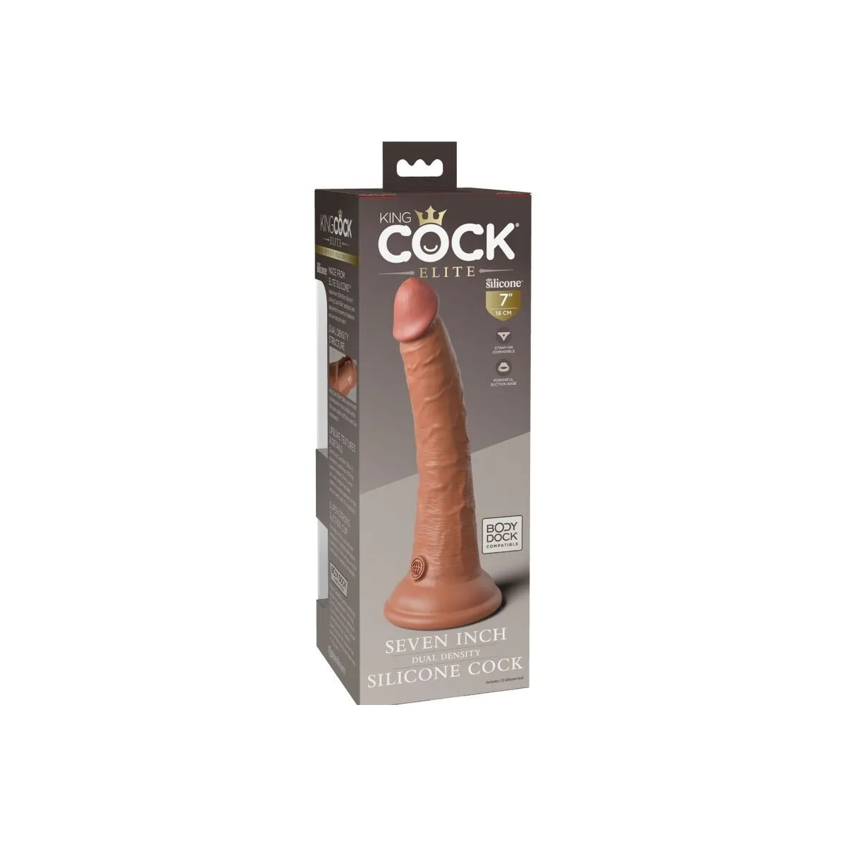Elite Realistischer Silikondildo 17,8 cm Karamell von King Cock | Fesselliebe.de