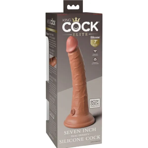 Elite Realistischer Silikondildo 17,8 cm Karamell von King Cock | Fesselliebe.de