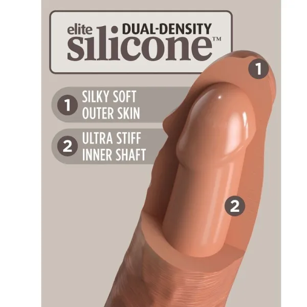 Elite Realistischer Silikondildo 20,3 cm Karamell von King Cock | Fesselliebe.de