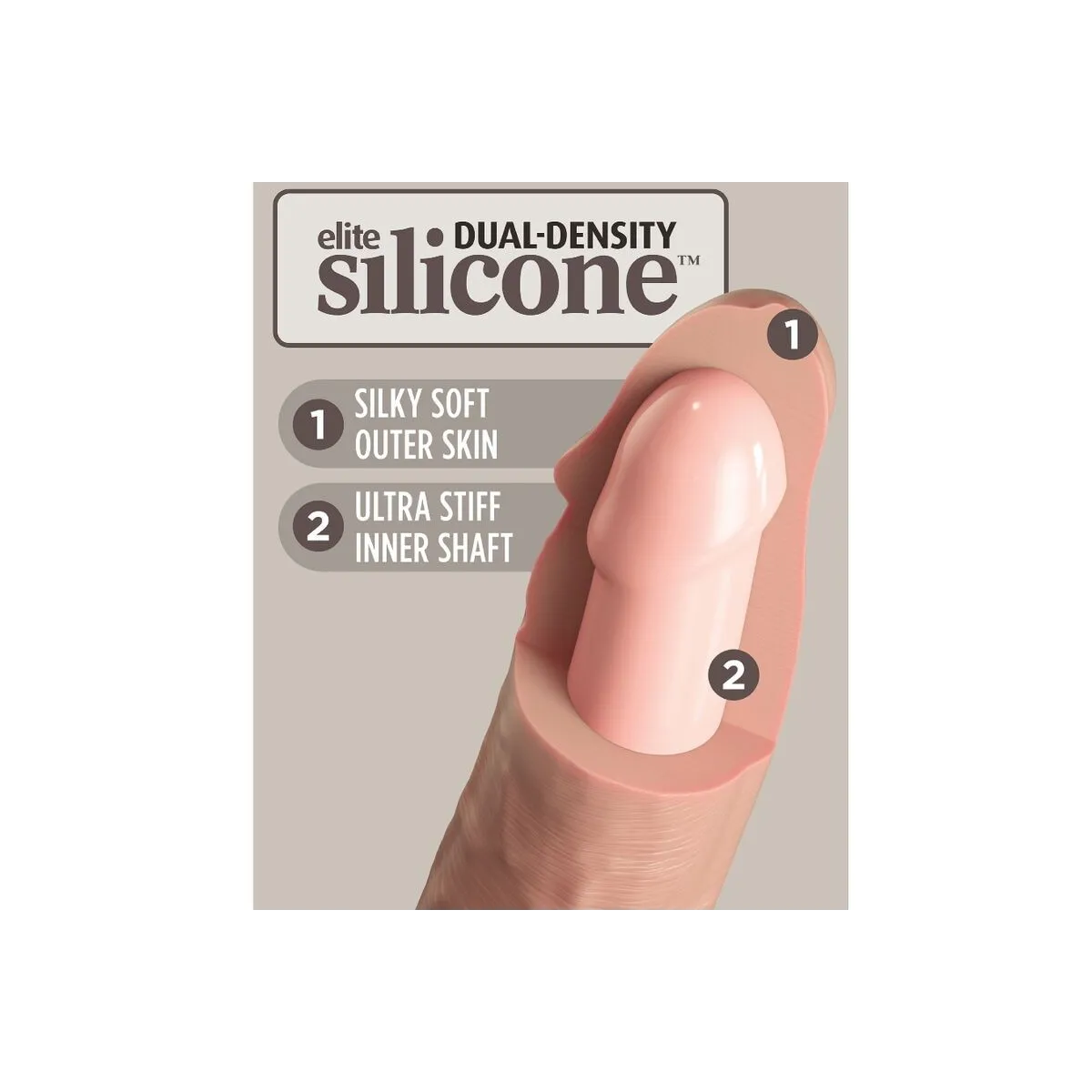 Elite Realistischer Silikondildo 20,3 cm von King Cock | Fesselliebe.de