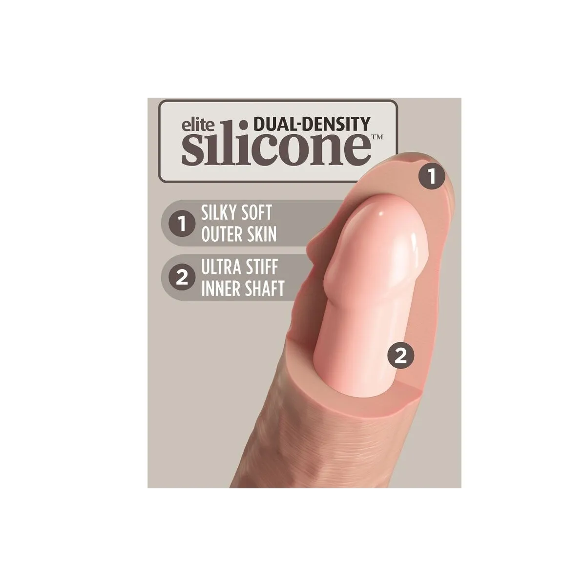 Elite Realistischer Silikondildo 23 cm von King Cock | Fesselliebe.de