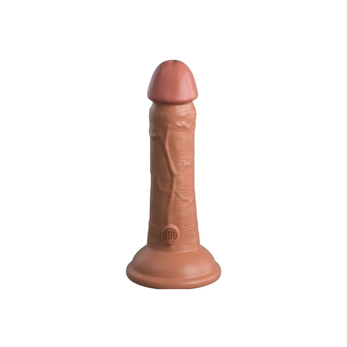 Elite Realistischer Dildo mit Vibration und Silikon 15,2 cm Karamell von King Cock | Fesselliebe.de
