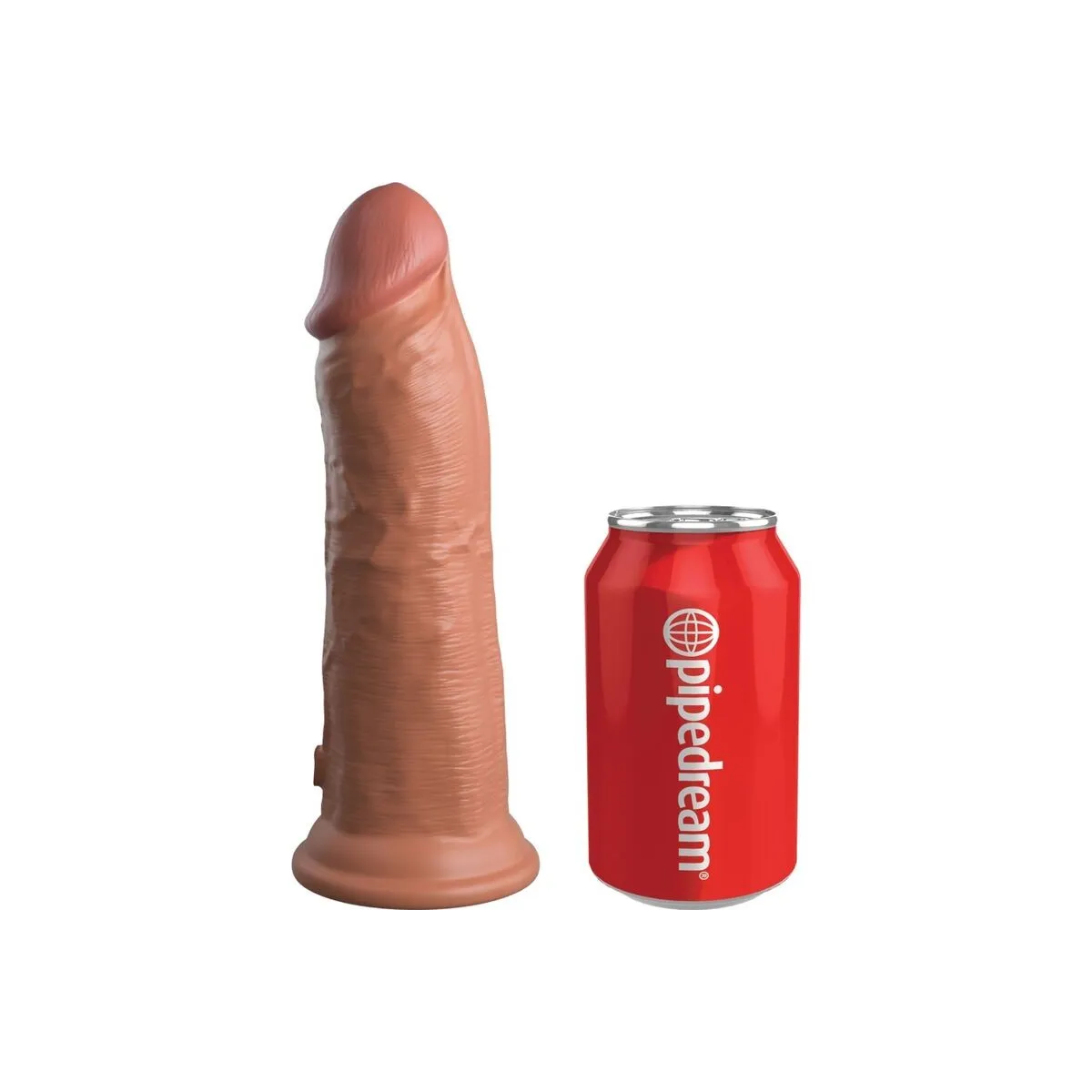 Elite Realistischer Dildo mit Vibration und Silikon 20,3 cm Karamell von King Cock | Fesselliebe.de