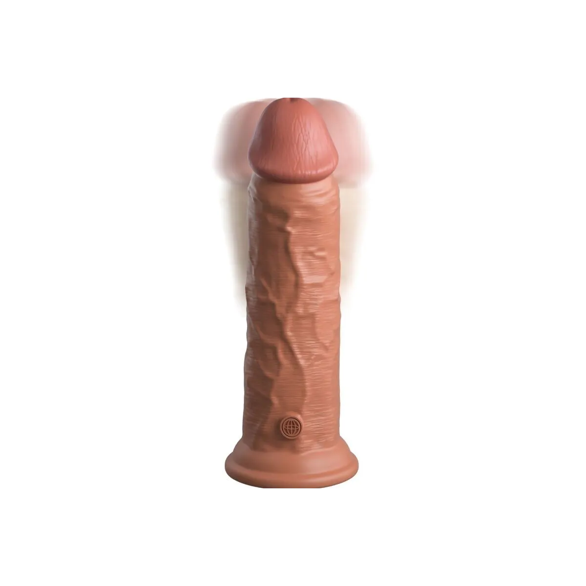 Elite Realistischer Dildo mit Vibration und Silikon 20,3 cm Karamell von King Cock | Fesselliebe.de