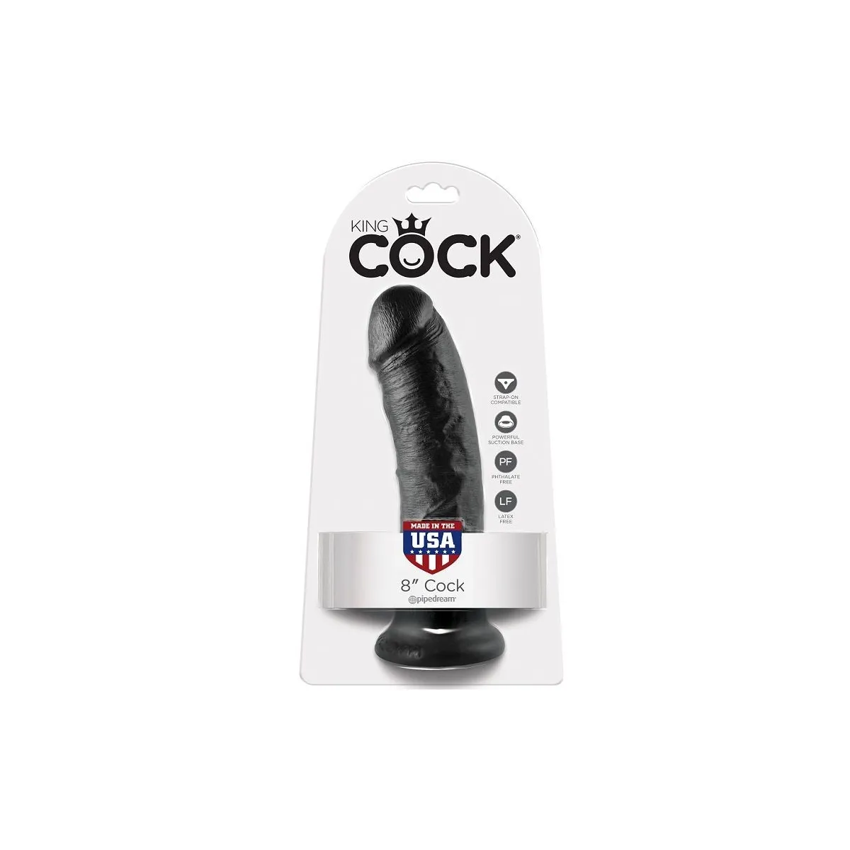 8 Dildo Schwarz 20,3 cm von King Cock | Fesselliebe.de
