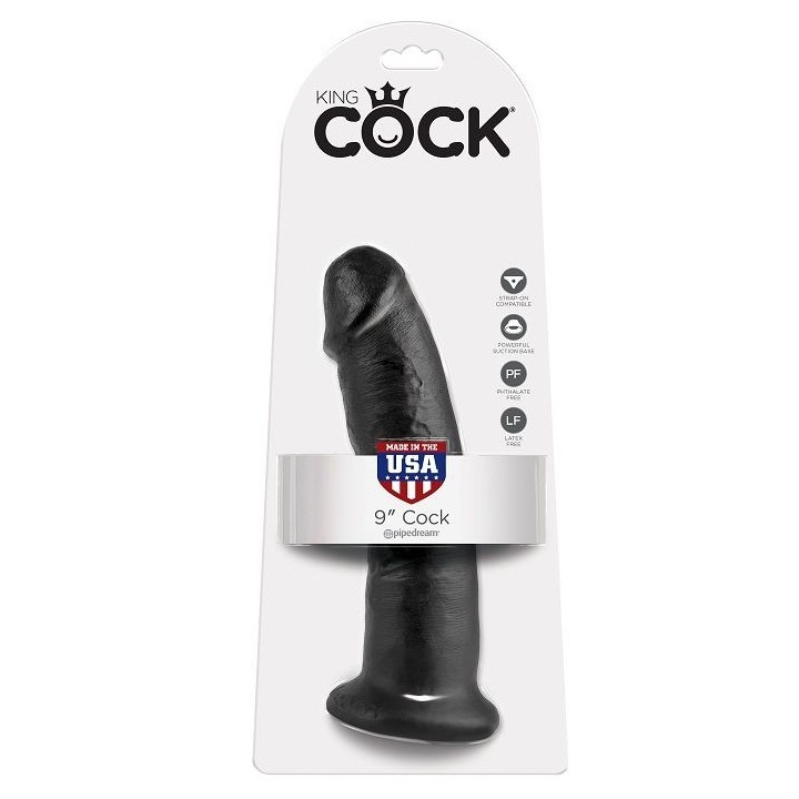 9 Dildo Schwarz 22,9 cm von King Cock | Fesselliebe.de