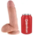 7 Dildo Fleisch mit Eier 17,8 cm von King Cock