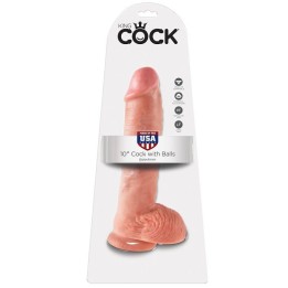 10 Schwanzfleisch mit Eier 26,5 cm von King Cock | Fesselliebe.de