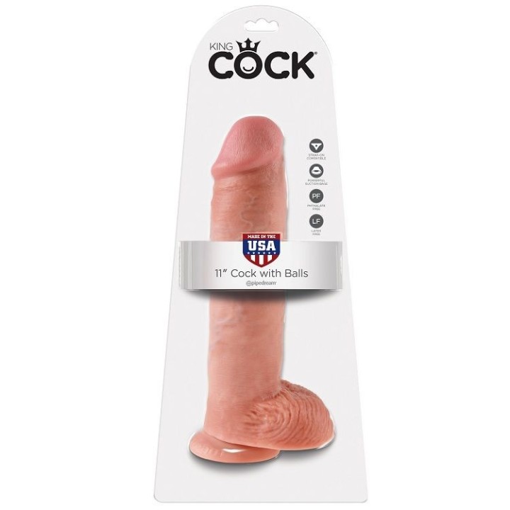 11 Schwanzfleisch mit Eier 28 cm von King Cock | Fesselliebe.de