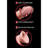 Plus 3D Dildo Swinging Balls 20,3 cm von King Cock Plus | Fesselliebe.de