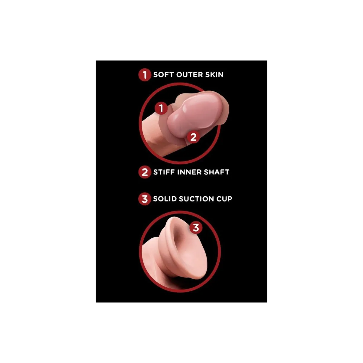 Plus 3D Dildo Swinging Balls 20,3 cm von King Cock Plus | Fesselliebe.de