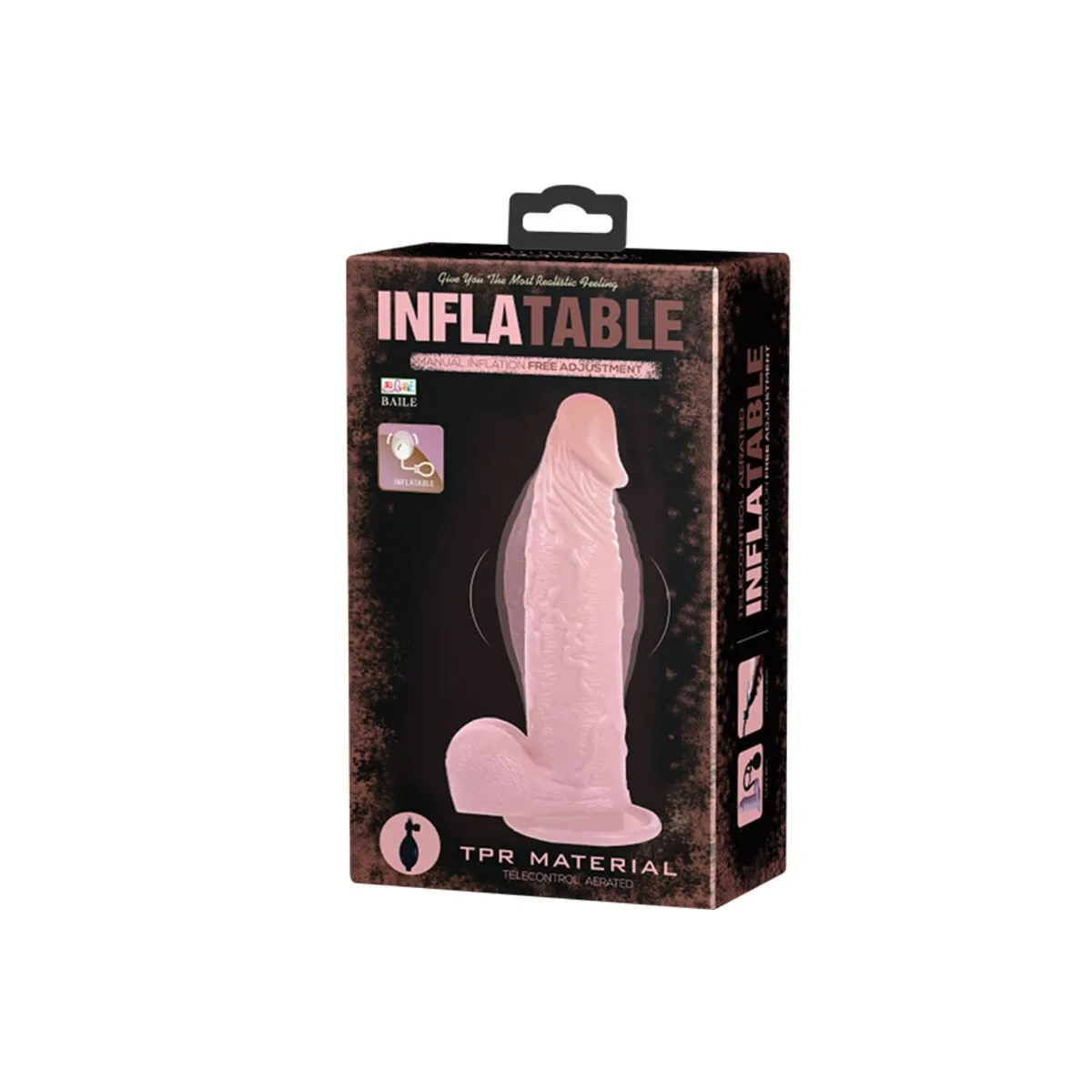 Realistischer aufblasbarer Dildo mit Saugnäpfen 15 cm von Baile Dildos | Fesselliebe.de